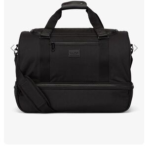 BRAND NEW Calpak Black Duffel Bag with Adjustable Strap and Structured Design